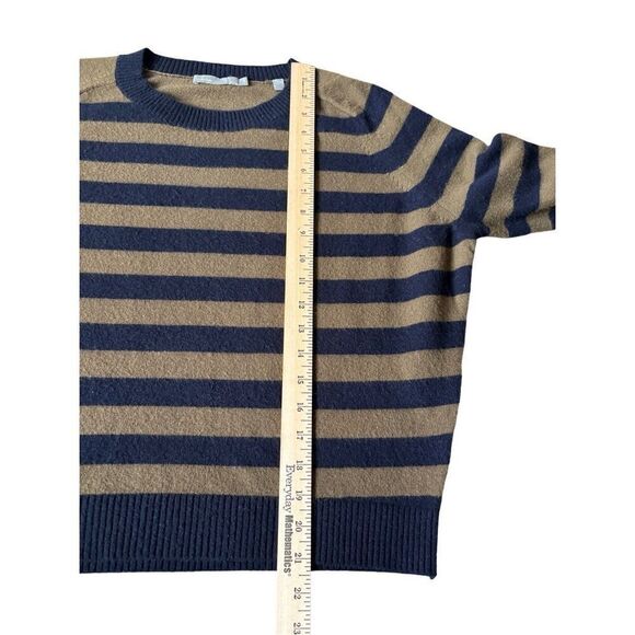 Vince Regiment Stripe Cashmere Sweater Coastal Rifle XS - Picture 7 of 9